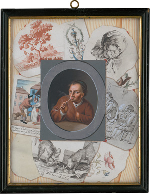 Lot 1176, Auction  121, Winterschmidt, Christian Gottlob, Pfeifenraucher-Ouodlibet. Federzeichnung in Schwarz und Rot, 