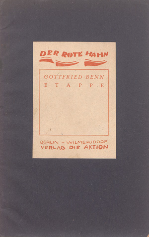 Lot 3026, Auction  121, Benn, Gottfried, Etappe