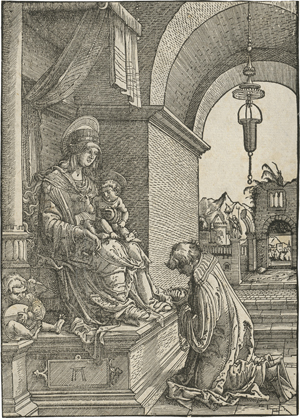 Lot 5009, Auction  121, Altdorfer, Albrecht, Die Madonna, von einem Geistlichen verehrt