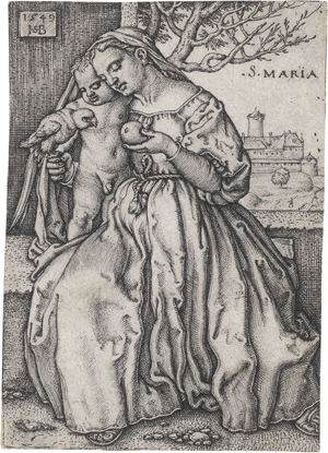 Lot 5016, Auction  121, Beham, Hans Sebald, Die Jungfrau mit dem Kinde und dem Papagei