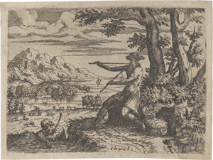 Lot 5088, Auction  121, Dupérac, Étienne, Landschaft mit Merkur und Argus