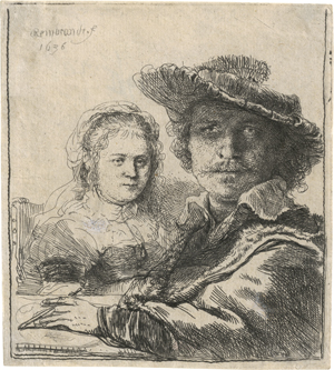 Lot 5155, Auction  121, Rembrandt Harmensz. van Rijn, Selbstbildnis mit Saskia