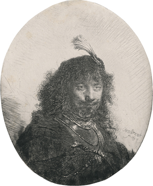 Lot 5157, Auction  121, Rembrandt Harmensz. van Rijn, Selbstbildnis mit dem Federbusch