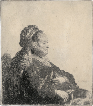 Lot 5177, Auction  121, Rembrandt Harmensz. van Rijn, Rembrandts Mutter, mit orientalischem Haarschmuck