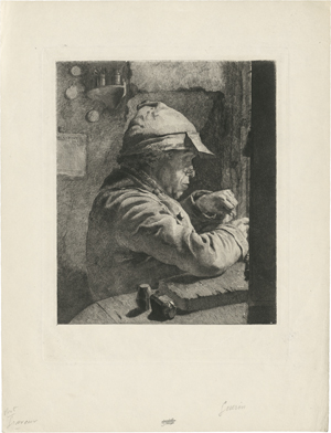 Lot 5245, Auction  121, Guérin, Christophe, Bildnis des Vaters (Kupferstecher in seiner Werkstatt)