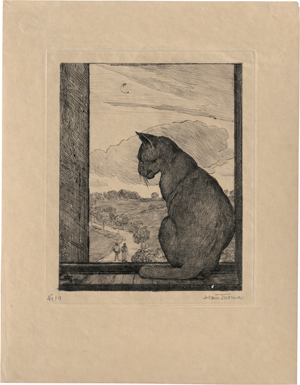 Lot 5376, Auction  121, Thoma, Hans, Die Katze (Abendfrieden)