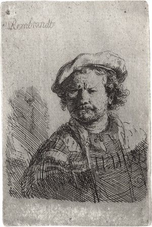 Lot 5593, Auction  121, Rembrandt Harmensz. van Rijn, Selbstbildnis mit der flachen Kappe