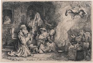 Lot 5595, Auction  121, Rembrandt Harmensz. van Rijn, Der Engel vor der Familie des Tobias verschwindend