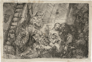 Lot 5596, Auction  121, Rembrandt Harmensz. van Rijn, Die kleine Beschneidung im Stall 