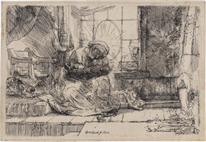 Lot 5599, Auction  121, Rembrandt Harmensz. van Rijn, Die Heilige Familie mit der Katze
