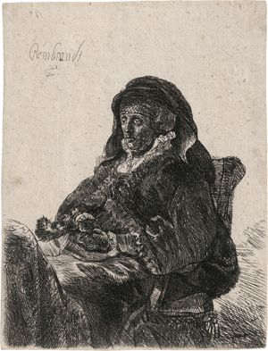 Lot 5612, Auction  121, Rembrandt Harmensz. van Rijn - Schule, Rembrandts Mutter mit dunklen Handschuhen