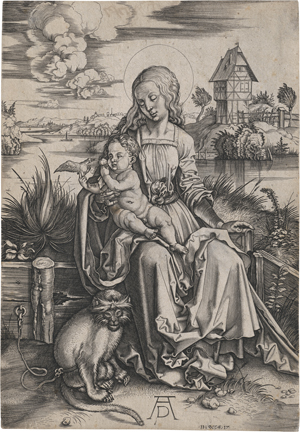 Lot 5656, Auction  121, Wierix, Johannes, Die Madonna mit der Meerkatze