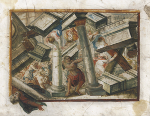 Los 6008 - Italienisch - um 1600. Loth und seine Töchter fliehen aus dem brennenden Sodom; Sturz der Giganten - 1 - thumb
