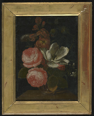 Los 6024 - Careel, Johann - Stillleben mit Rosen, Lilien und Goldlack in einer Glasvase - 1 - thumb