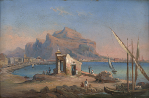Lot 6062, Auction  121, Vogel, Ludwig, Blick auf Palermo mit dem Monte Pellegrino
