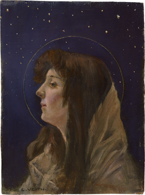 Lot 6185, Auction  121, Veith, Eduard, Die hl. Maria Magdalena vor nächtlichem Sternenhimmel