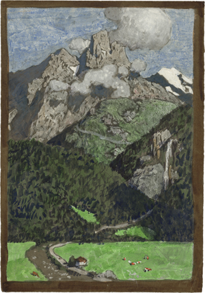 Lot 6319, Auction  121, Rothaug, Alexander, Wanderer im Gebirge / Bergwiese