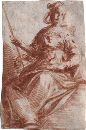 Lot 6614, Auction  121, San Giovanni , Giovanni da, Studie einer weiblichen Heiligen oder weiblichen Allegorie