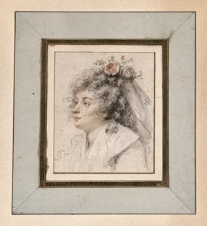 Lot 6695, Auction  121, Chasselat, Pierre, Brustbildnis einer jungen Frau, den Blick nach oben gewandt