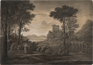 Lot 6743, Auction  121, Rebell, Josef, Arkadische Landschaft mit Tobias und dem Engel