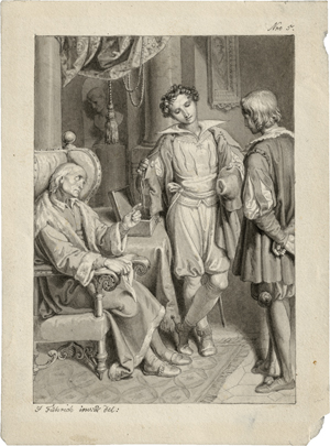Lot 6769, Auction  121, Führich, Joseph von, Fortunat übergibt den Söhnen Wünschhut und Säckel der Fortuna