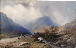 Lot 6797, Auction  121, Bossoli, Carlo, Reisende in einer Landschaft der schottischen Isle of Arran
