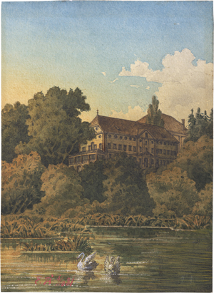 Lot 6810, Auction  121, Biermann, Karl Eduard, Der Herrenchiemsee mit Blick auf das Alte Schloss