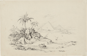Lot 6827, Auction  121, Rhomberg, Joseph Anton, Nillandschaft mit Blick auf die Pyramiden und die Sphinx