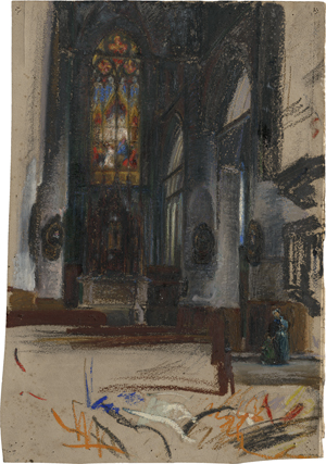 Lot 6907, Auction  121, Kuehl, Gotthardt, Blick in das Innere einer spätgotischen Kirche