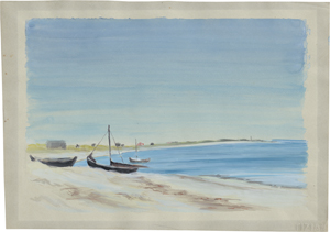Lot 8072, Auction  121, Arnheim, Clara, Fischerboote am Strand; Fischer mit seinem Boot