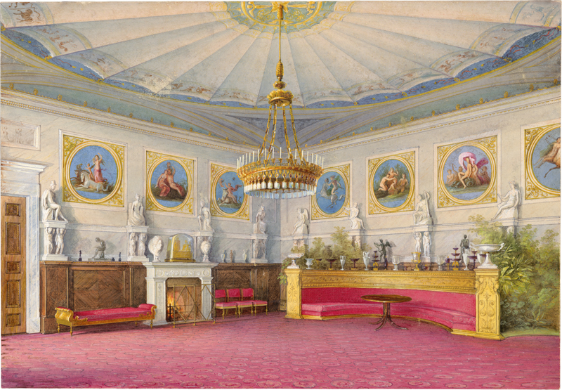 Lot 6777, Auction  121, Berliner Schule, um 1830. Der Teesalon in der Wohnung des Kronprinzen Friedrich Wilhelm im Berliner Schloss