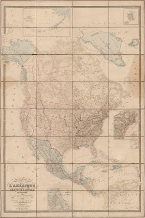 Lot 37, Auction  122, Brué, Adrien-Hubert und Amerika, Nouvelle carte de l'Amerique septentrionale