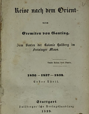 Lot 54, Auction  122, Hallberg-Broich, Theodor, Reise nach dem Orient.