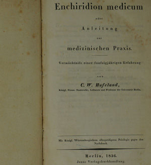 Lot 326, Auction  122, Hufeland, Christoph Wilhelm, Enchiridion medicum oder Anleitung zur medizinischen Praxis
