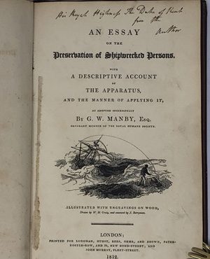 Lot 418, Auction  122, Manby, George William, An essay on the preservation of shipwrecked persons