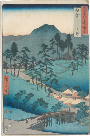 Lot 435, Auction  122, Hiroshige, Ando Ichiryusai, Ueno. Provinz Iga. Dai Nihon Rokujuyoshu meisho zue Berühmte Gegenden der mehr als 60 Provinzen
