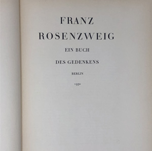 Los 486 - Rosenzweig, Franz - Ein Buch des Gedenkens - 0 - thumb