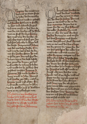 Marienleben, Deutsche Handschrift auf Papier. 116 nn. Bl. 2 Spalten. 34-37 Zeilen
