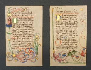 Los 1009 - Sanctus Antonius - 2 Einzelblätter aus einem niederländischen Stundenbuch mit reicher Illumination - 1 - thumb