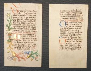 Los 1009 - Sanctus Antonius - 2 Einzelblätter aus einem niederländischen Stundenbuch mit reicher Illumination - 2 - thumb