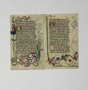 Lot 1009, Auction  122, Sanctus Antonius, 2 Einzelblätter aus einem niederländischen Stundenbuch mit reicher Illumination