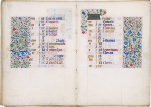 Lot 1012, Auction  122, Stundenbuchkalender, Calendrier illuminé