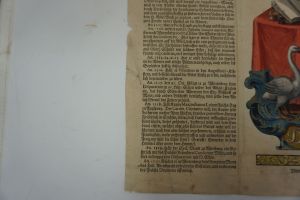 Los 1044 - Des Ehrwürdigen und Hochgelahrten Herrn D. Martini Lutheri Geburt, Lehr, Leben und Sterben - Typographischer Einblattdruck mit gestochenem koloriertem Lutherportrait - 4 - thumb