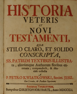 Los 1054 - Kwiatkowski, Pjotr - Historia Veteris et Novi Testamenti - 0 - thumb