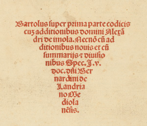 Los 1227 - Bartolus de Saxoferrato - Opera iuridica.  - 2 - thumb