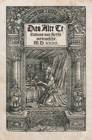 Lot 1237, Auction  122, Biblia germanica, Das Alte Testament mit fleyss verteutscht. 