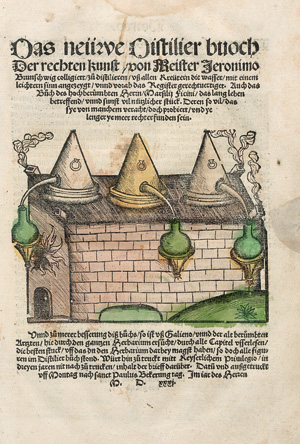 Los 1272 - Brunschwig, Hieronymus - Das neüwe Distilier buoch Der rechten kunst, von Meister Jeronimo Brunschwig colligiert, zu distilieren, uß allen Kreütern  - 0 - thumb