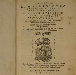 Lot 1282, Auction  122, Cavalcanti, Bartolomeo,  La retorica 1564