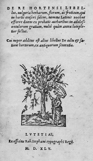 Los 1318 - Estienne, Charles - De re hortensi libellus - 0 - thumb