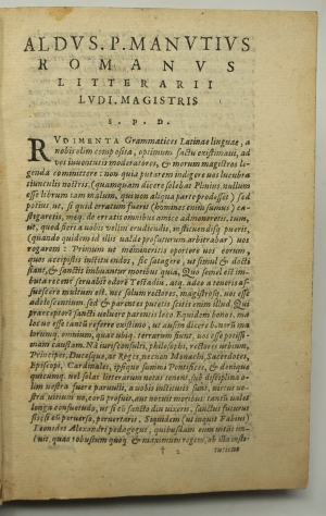 Los 1418 - Manutius, Aldus - Grammaticarum institutionum lib. IV. - 3 - thumb